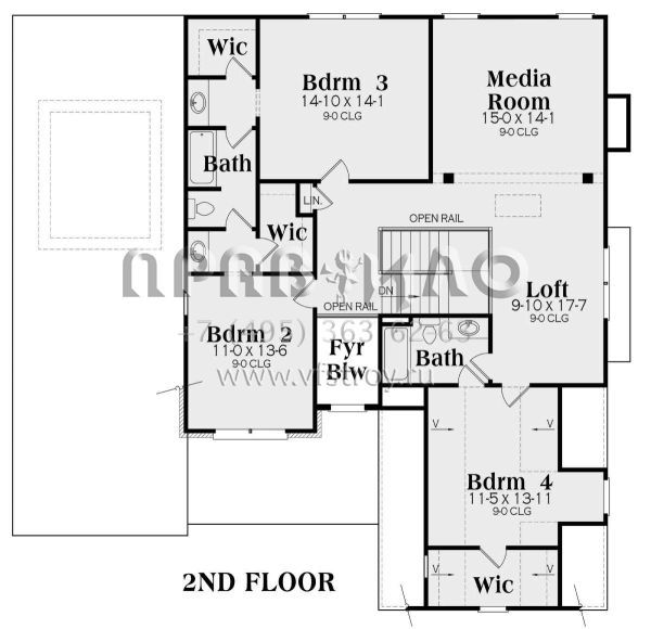Проект двухэтажного дома с гаражом на две машины в американском стиле S5-316 (009-00279)