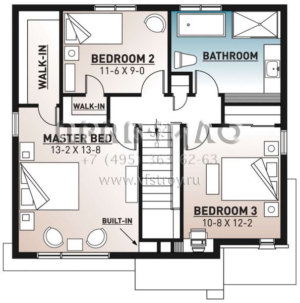 Проект дома кубика в стиле хай-тек с эксплуатируемой крышей S5-156 (034-01183)