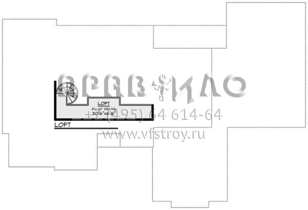Проект одноэтажного дома с гаражом на три и более машин в стиле Райт S5-441 (1020-00351)