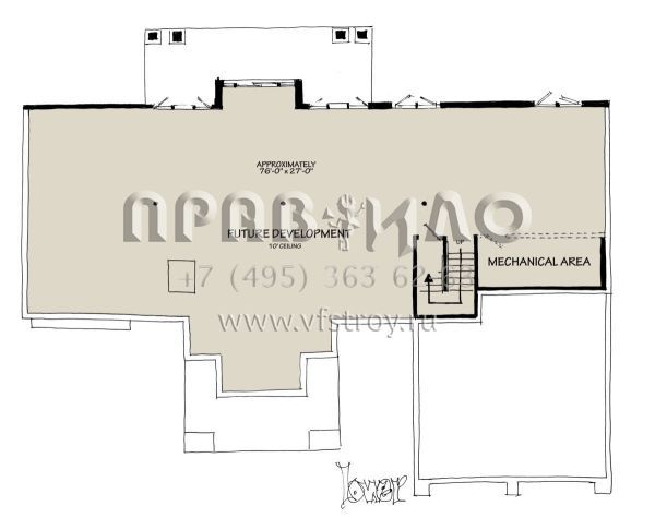 Проект двухэтажного дома с гаражом на две машины в стиле Ранчо S5-221 (1907-00046)
