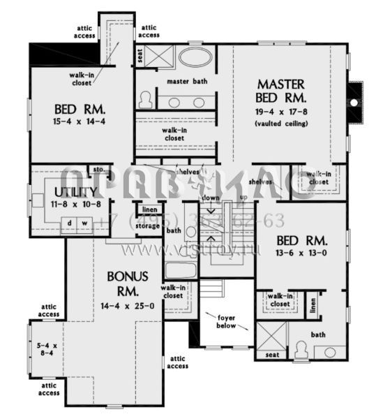 Проект трехэтажного дома с гаражом на две машины в американском стиле S5-338 (2865-00128)
