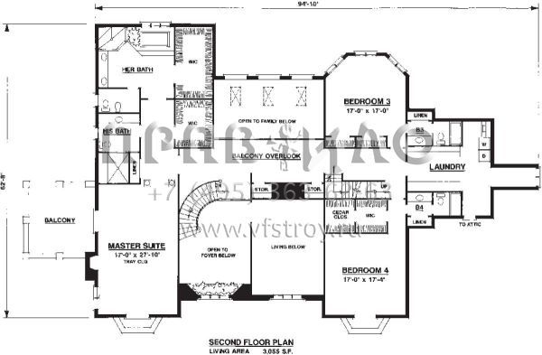 Проект двухэтажного дома с гаражом на три и более машин в современном стиле S5-699 (402-01525)