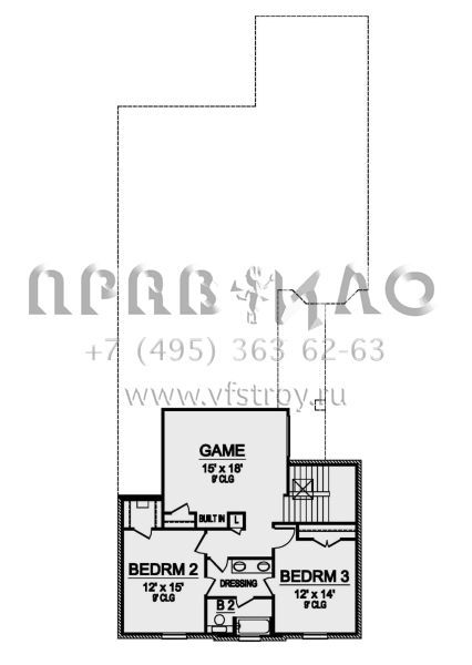 Проект двухэтажного дома с гаражом на две машины в английском стиле S5-302 (5445-00424)