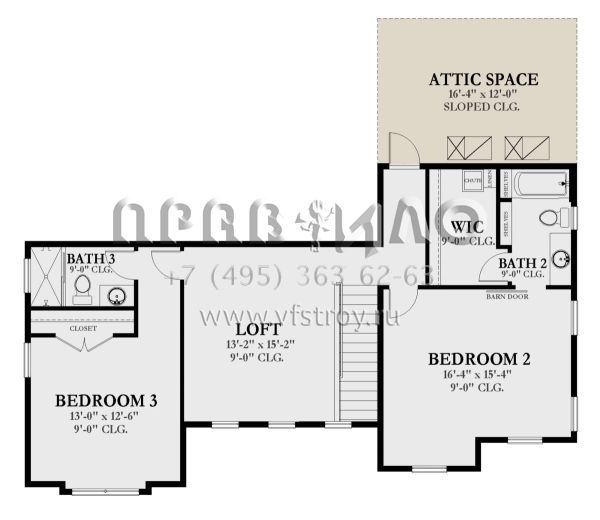 Проект двухэтажного дома с гаражом на две машины в американском стиле S5-277 (3978-00256)