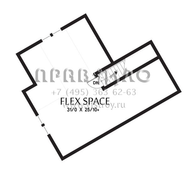 Проект одноэтажного дома с гаражом на три и более машин в американском стиле S5-293 (2559-00717)