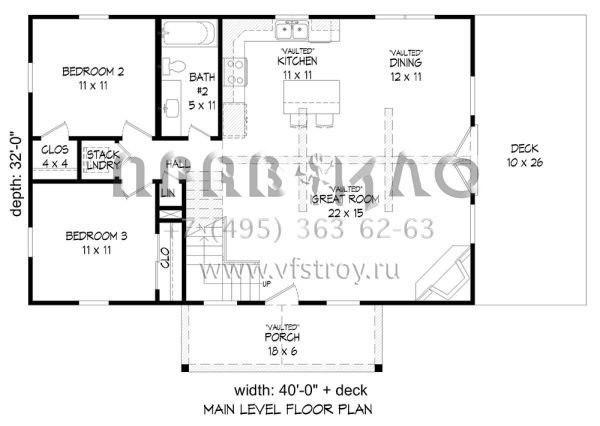Проект двухэтажного дома без гаража в современном стиле S5-130 (940-00069)