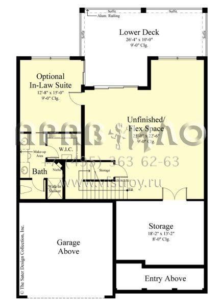 Проект двухэтажного дома с гаражом на две машины в американском стиле S5-192 (8436-00114)