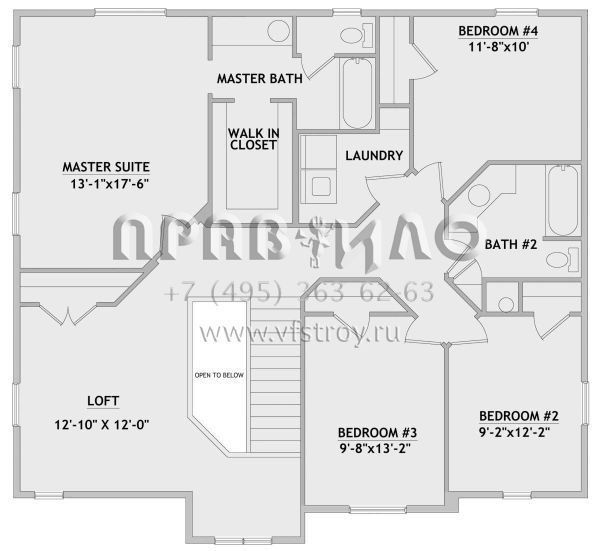 Проект двухэтажного дома с гаражом на две машины в стиле Ранчо S5-231 (8768-00070)