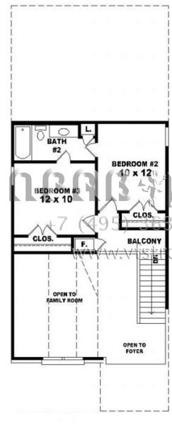 Проект двухэтажного дома без гаража в стиле Ранчо S5-142 (053-00090)