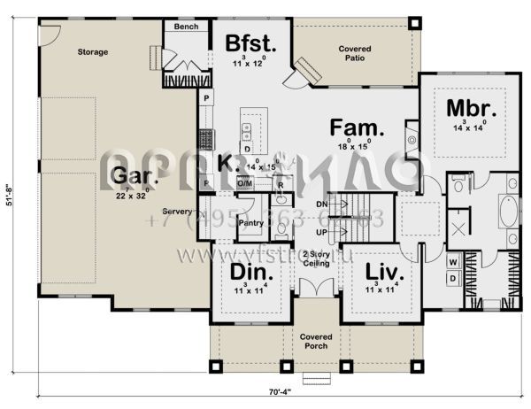 Проект двухэтажного дома с гаражом на три и более машин в прибрежном стиле S5-235 (963-00150)