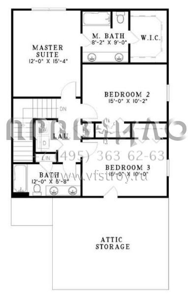 Проект двухэтажного дома с гаражом на две машины в стиле Ранчо S5-159 (110-00497)