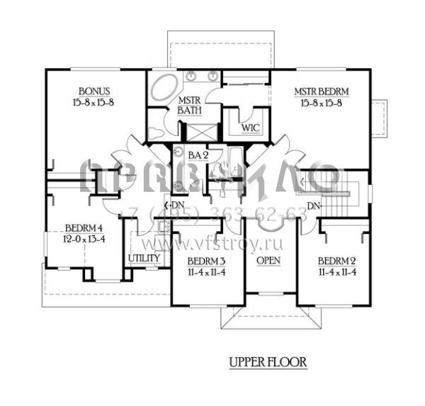 Проект двухэтажного дома с гаражом на три и более машин в американском стиле S5-276 (341-00094)
