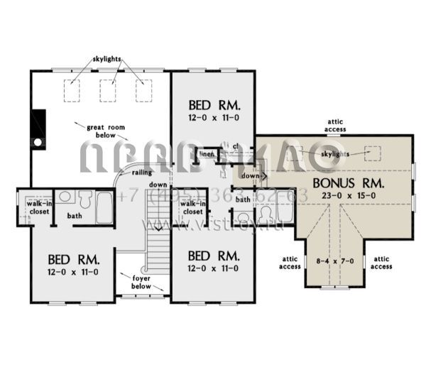 Проект двухэтажного дома с гаражом на две машины в американском стиле S5-237 (2865-00169)