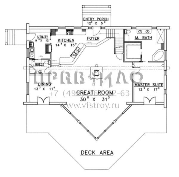 Проект двухэтажного дома с гаражом на две машины в американском стиле S5-299 (039-00045)