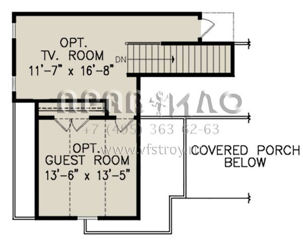 Проект одноэтажного дома с гаражом на три и более машин в скандинавском стиле S5-451 (699-00169)