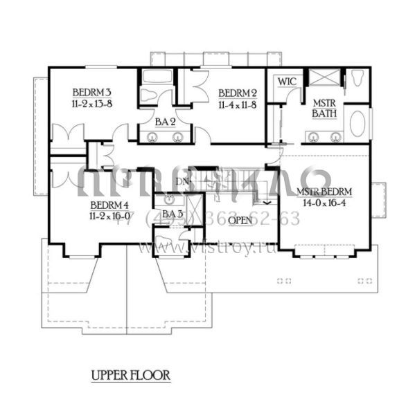 Проект двухэтажного дома с гаражом на три и более машин в американском стиле S5-307 (341-00108)