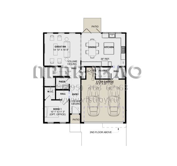 Проект двухэтажного дома с гаражом на две машины в современном стиле S5-191 (9185-00007)