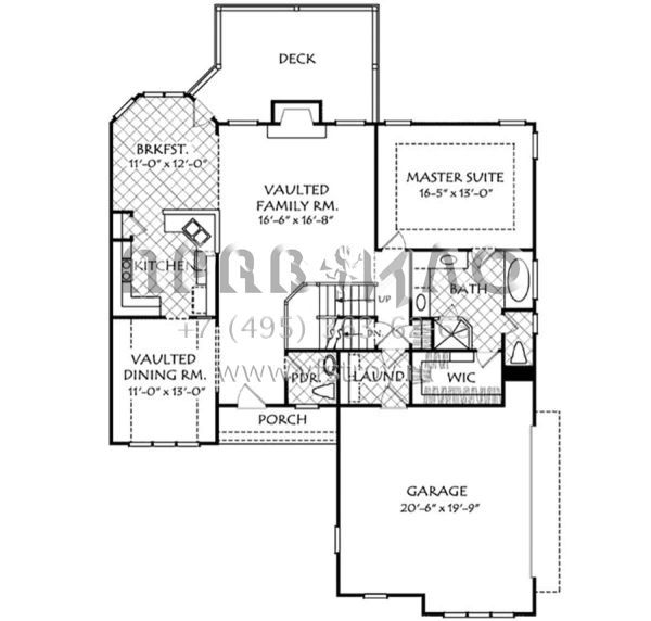 Проект двухэтажного дома с гаражом на две машины в английском стиле S5-180 (8594-00046)