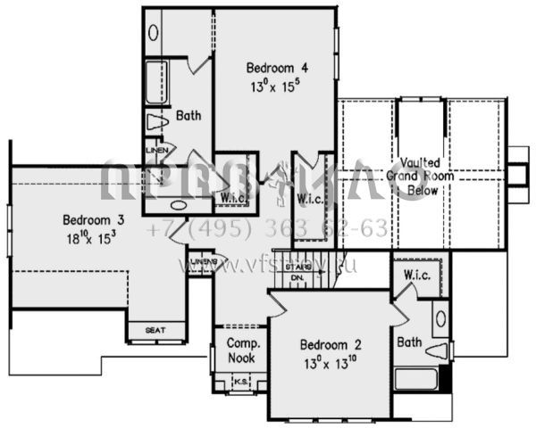 Проект двухэтажного дома с гаражом на две машины в английском стиле S5-305 (8594-00217)