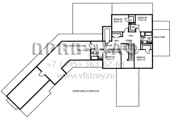 Проект двухэтажного дома с гаражом на три и более машин в скандинавском стиле S5-390 (039-00652)