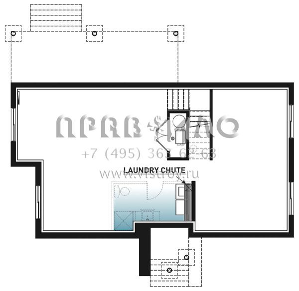 Проект двухэтажного дома без гаража в стиле хайтек S5-155 (034-01232)