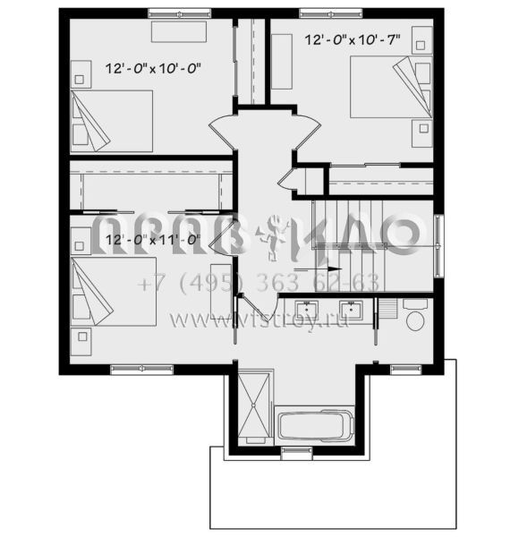 Проект двухэтажного дома без гаража в стиле Ранчо S5-153 (034-01189)