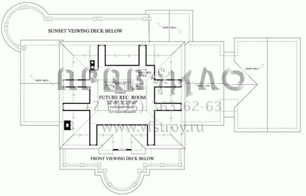 Проект двухэтажного дома с гаражом на три и более машин в современном стиле S5-517 (7922-00109)