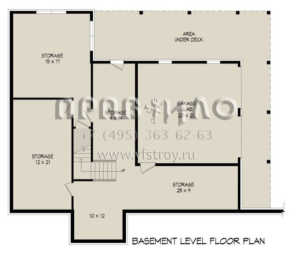 Проект двухэтажного дома с гаражом на две машины в стиле Ранчо S5-204 (940-00181)