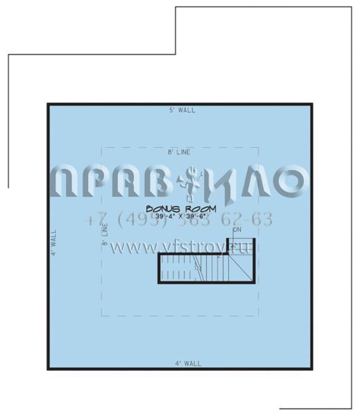 Проект одноэтажного дома с гаражом на три и более машин в стиле Ранчо S5-385 (8318-00153)