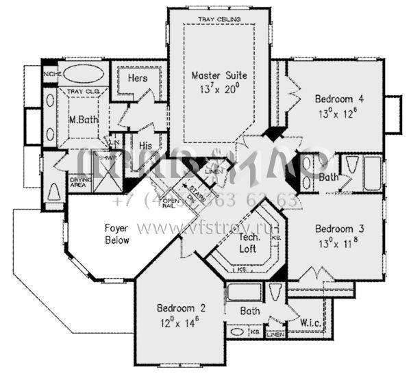 Проект двухэтажного дома с гаражом на две машины в английском стиле S5-283 (8594-00184)