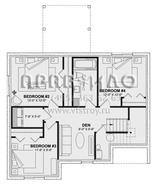 Проект одноэтажного дома без гаража в современном стиле S5-190 (034-01361)
