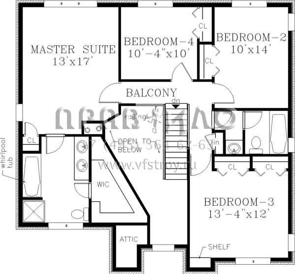 Проект двухэтажного дома с гаражом на две машины в стиле Ранчо S5-225 (033-00118)