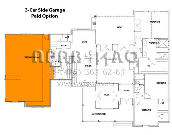 Проект одноэтажного дома с гаражом на две машины в современном стиле S5-185 (9401-00108)