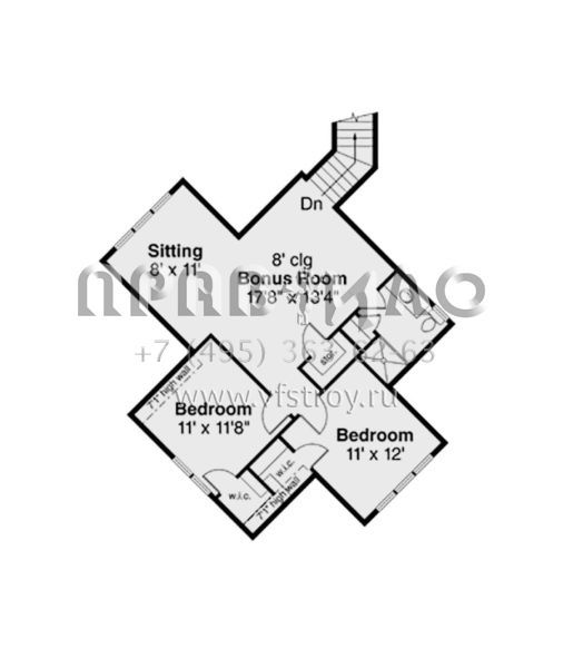 Проект двухэтажного дома с гаражом на две машины в американском стиле S5-339 (035-00937)