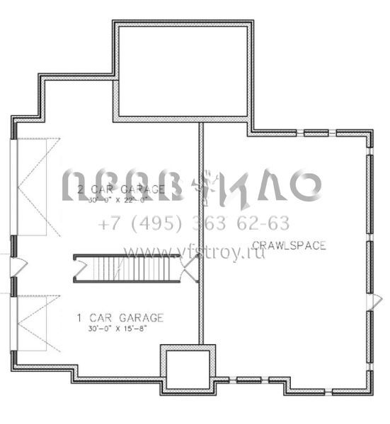 Проект двухэтажного дома с гаражом на три и более машин в современном стиле S5-448 (6819-00005)