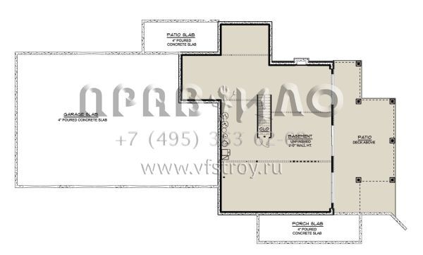 Проект двухэтажного дома с гаражом на три и более машин в стиле БарнХаус S5-264 (5032-00189)