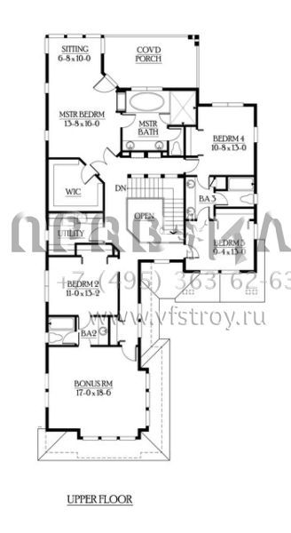Проект двухэтажного дома с гаражом на три и более машин в американском стиле S5-317 (341-00130)