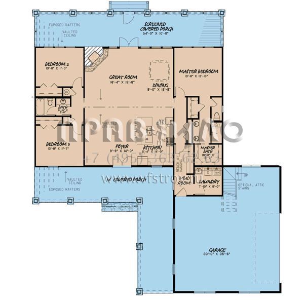 Проект одноэтажного дома с гаражом на две машины в современном стиле S5-184 (8318-00108)