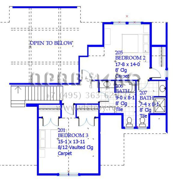Проект двухэтажного дома с гаражом на три и более машин в современном стиле S5-300 (1637-00131)