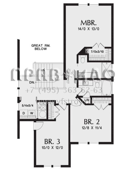 Проект двухэтажного дома с гаражом на одну машину в современном стиле S5-172 (2559-00933)