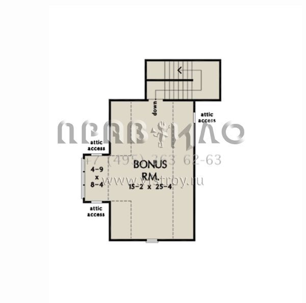 Проект одноэтажного дома с гаражом на две машины в американском стиле S5-211 (2865-00216)