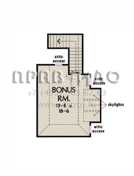 Проект одноэтажного дома с гаражом на две машины в стиле Ранчо S5-202 (2865-00193)