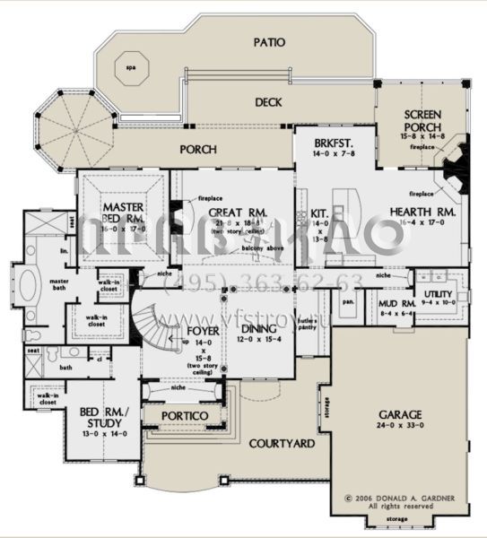 Проект двухэтажного дома с гаражом на три и более машин в английском стиле S5-392 (2865-00059)