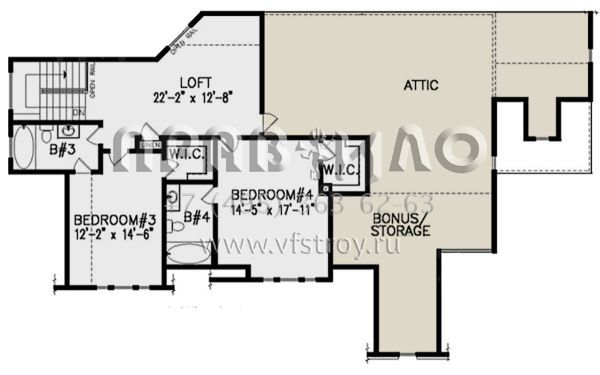 Проект двухэтажного дома с гаражом на три и более машин в американском стиле S5-371 (699-00179)