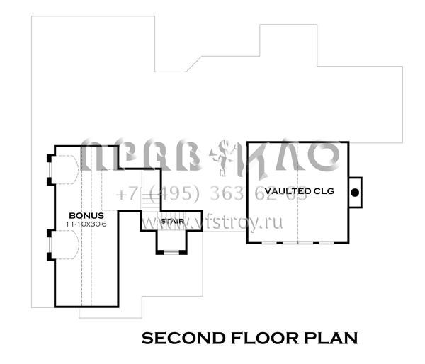 Проект двухэтажного дома с гаражом на две машины в американском стиле S5-211 (9401-00030)