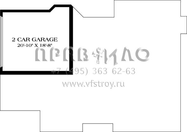 Проект двухэтажного дома с гаражом на две машины в стиле Ранчо S5-295 (3323-00275)