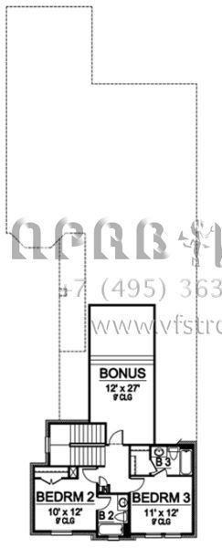 Проект двухэтажного дома с гаражом на две машины в английском стиле S5-267 (5445-00038)