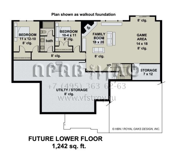Проект одноэтажного дома с гаражом на две машины в американском стиле S5-193 (098-00348)