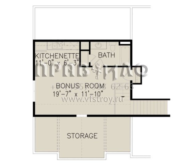 Проект одноэтажного дома с гаражом на три и более машин в стиле Шале S5-212 (699-00154)