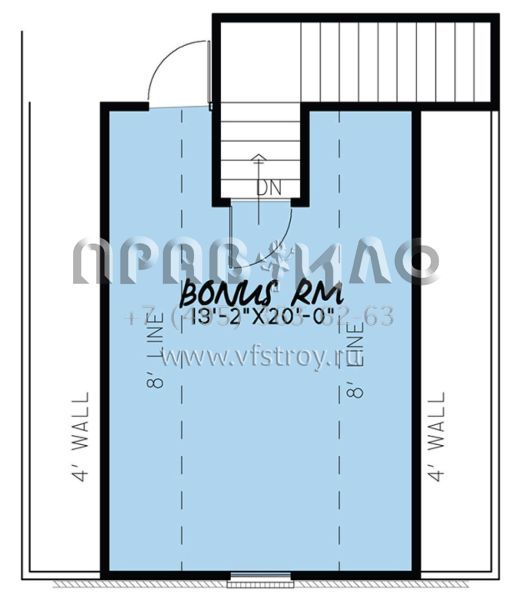Проект одноэтажного дома с гаражом на две машины в стиле Ранчо S5-152 (8318-00039)